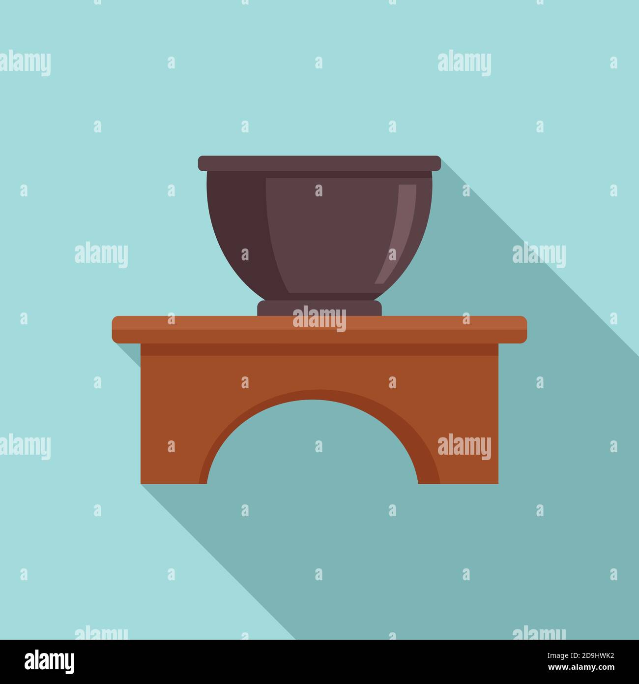 Gourmet tea ceremony icon, flat style Stock Vector Image & Art - Alamy