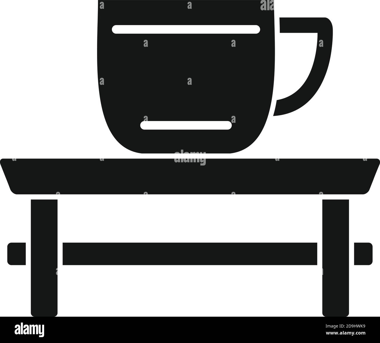 Tea ceremony table icon, simple style Stock Vector