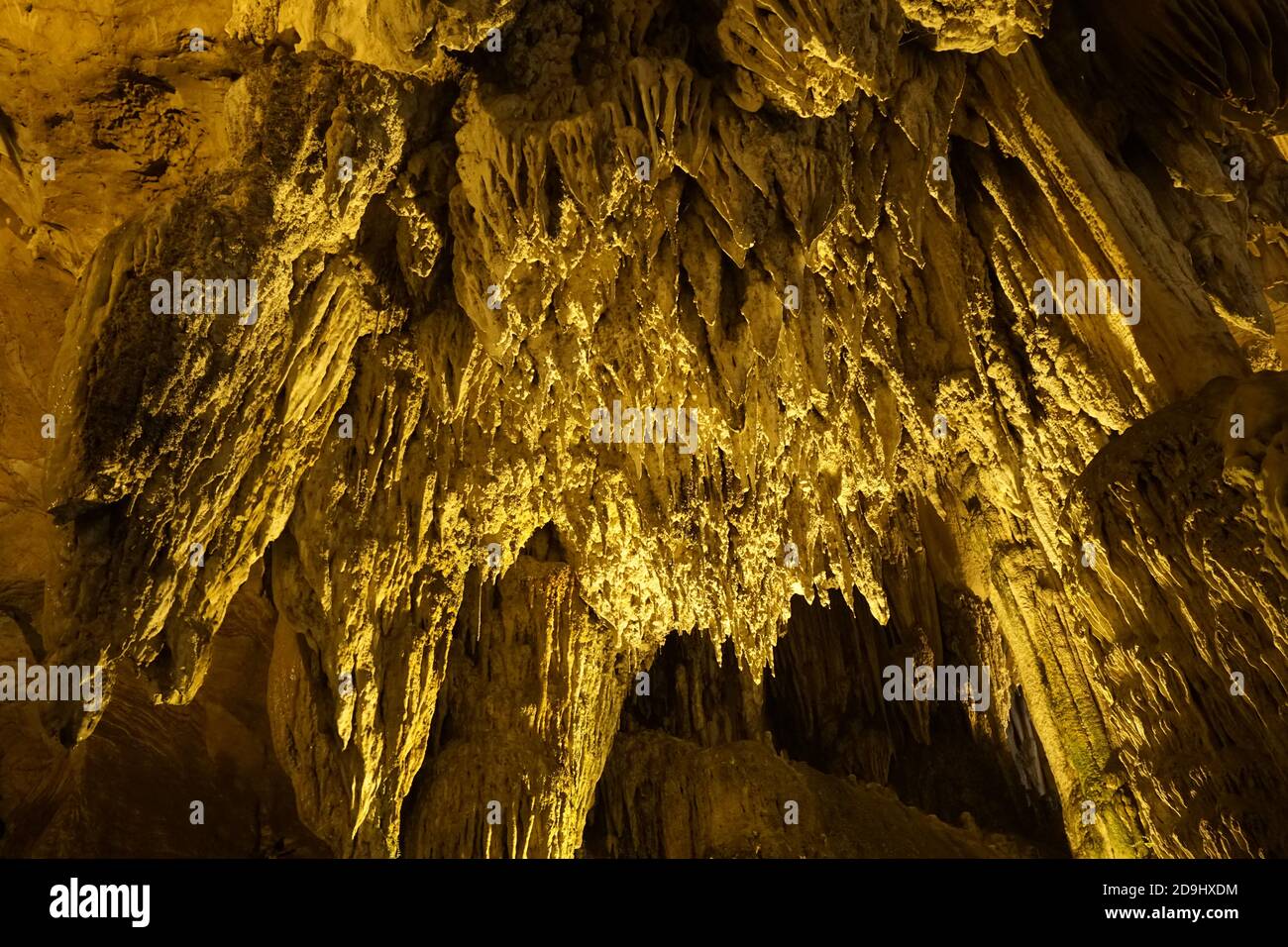 stalactites in limestone cave, Ipoh, Malaysia Stock Photo