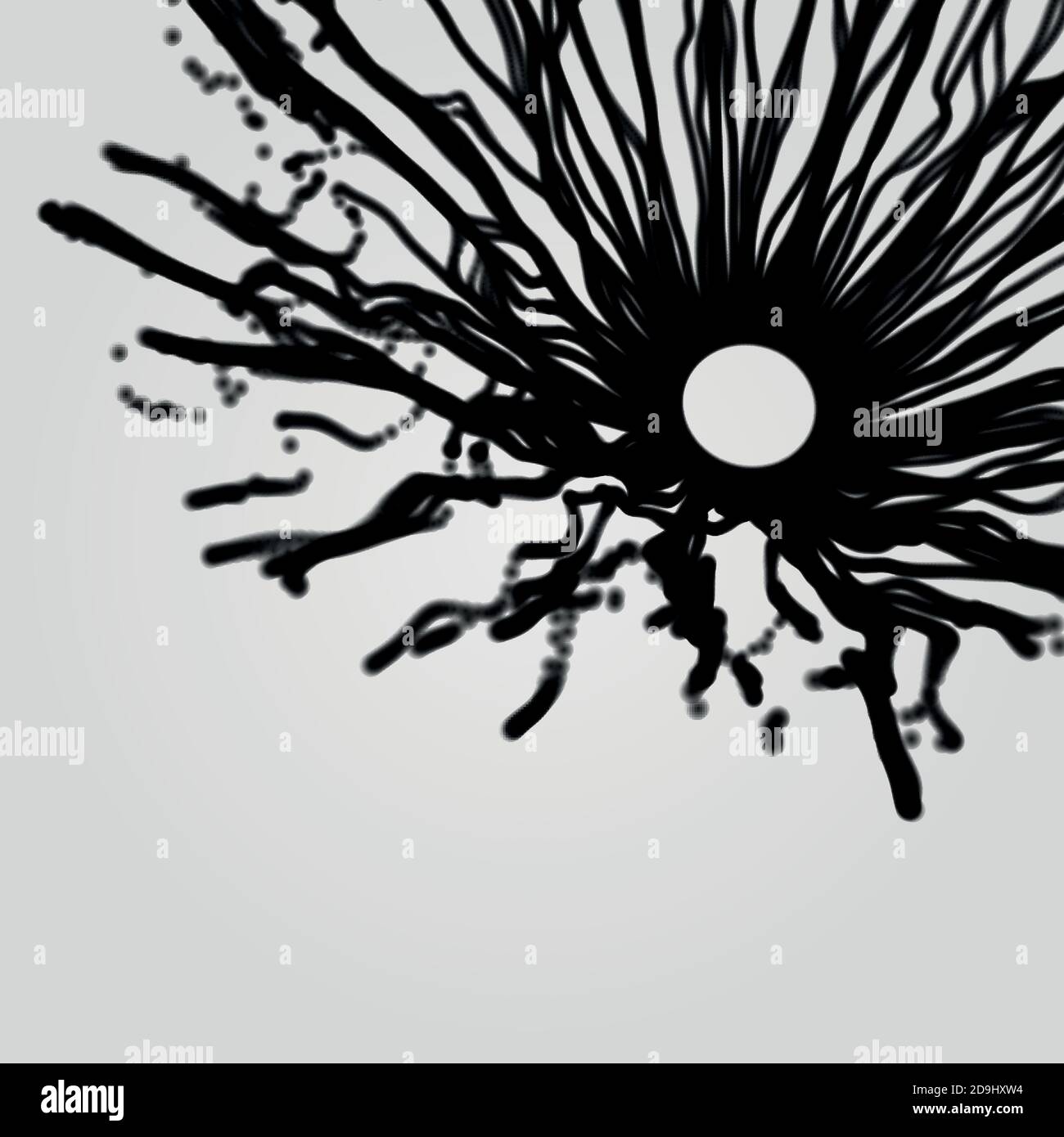 Space vortex. Black hole made from Flying Particles. Abstract ...