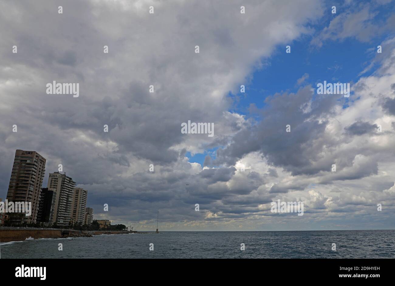 Beirut. 5th Nov, 2020. Photo taken on Nov. 5, 2020 shows a view of the seaside of Beirut, Lebanon. Credit: Bilal Jawich/Xinhua/Alamy Live News Stock Photo