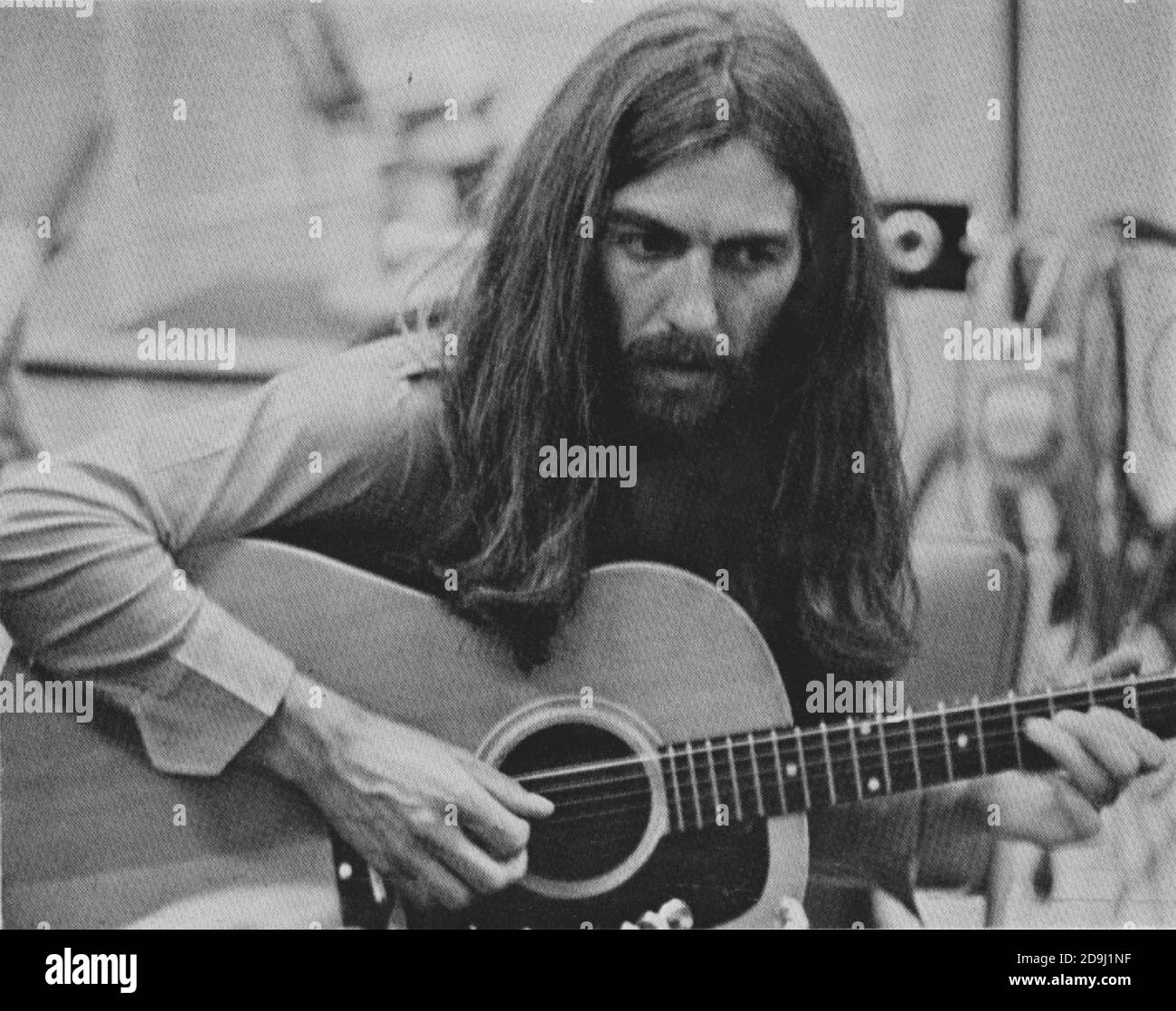 Portrait of George Harrison as given to members of the beatles fan club. Stock Photo