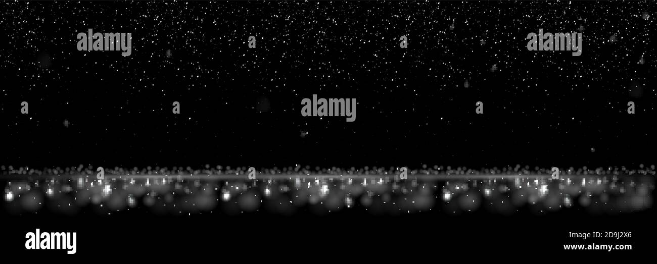 White glitter abstract background. Shining sparkling particles of light ...