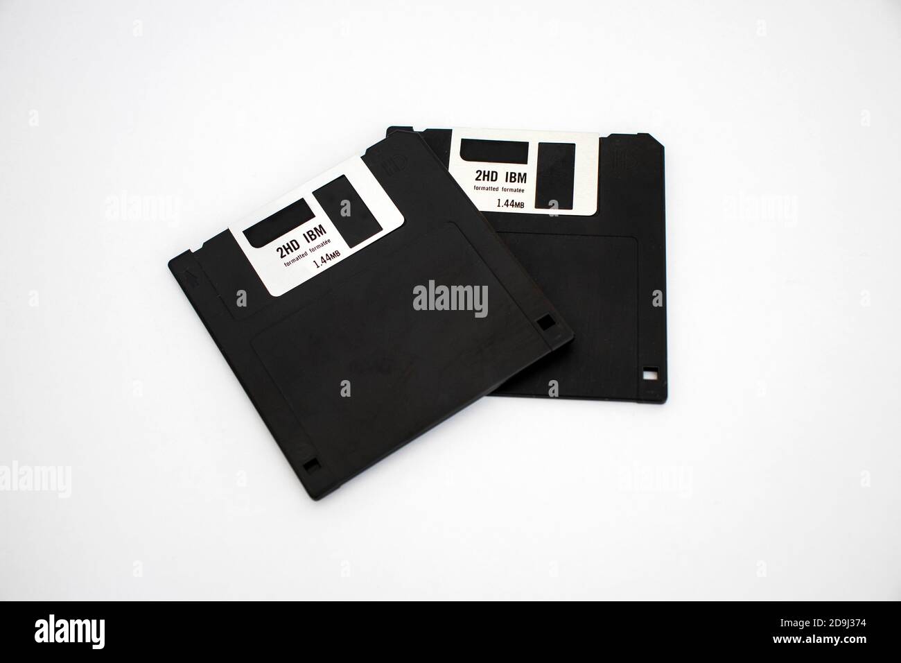 Old floppy disks on white background. Indoors Stock Photo Alamy
