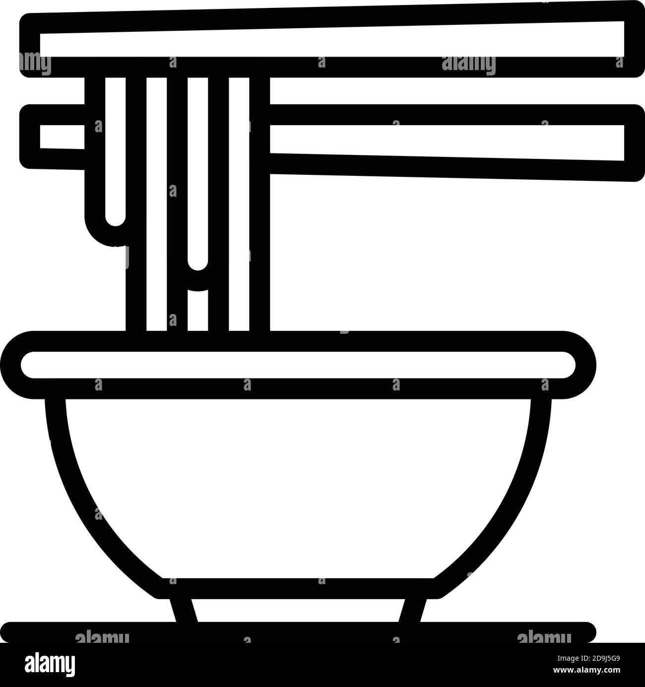 Restaurant spaghetti icon. Outline restaurant spaghetti vector icon for ...