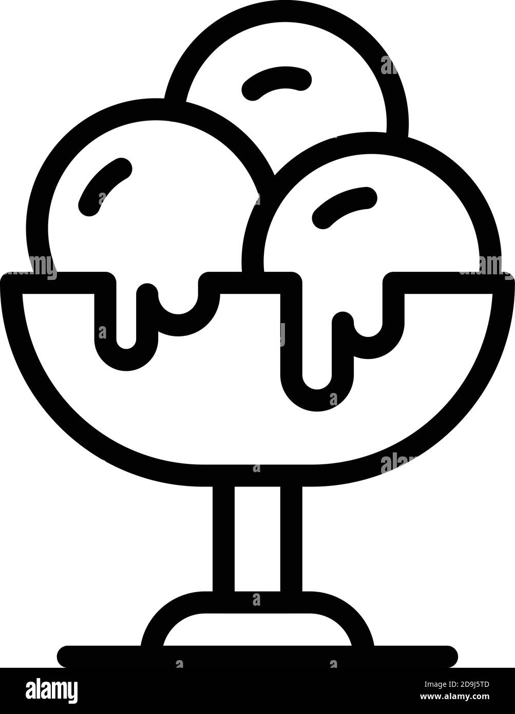 Ice cream balls icon. Outline ice cream balls vector icon for web ...
