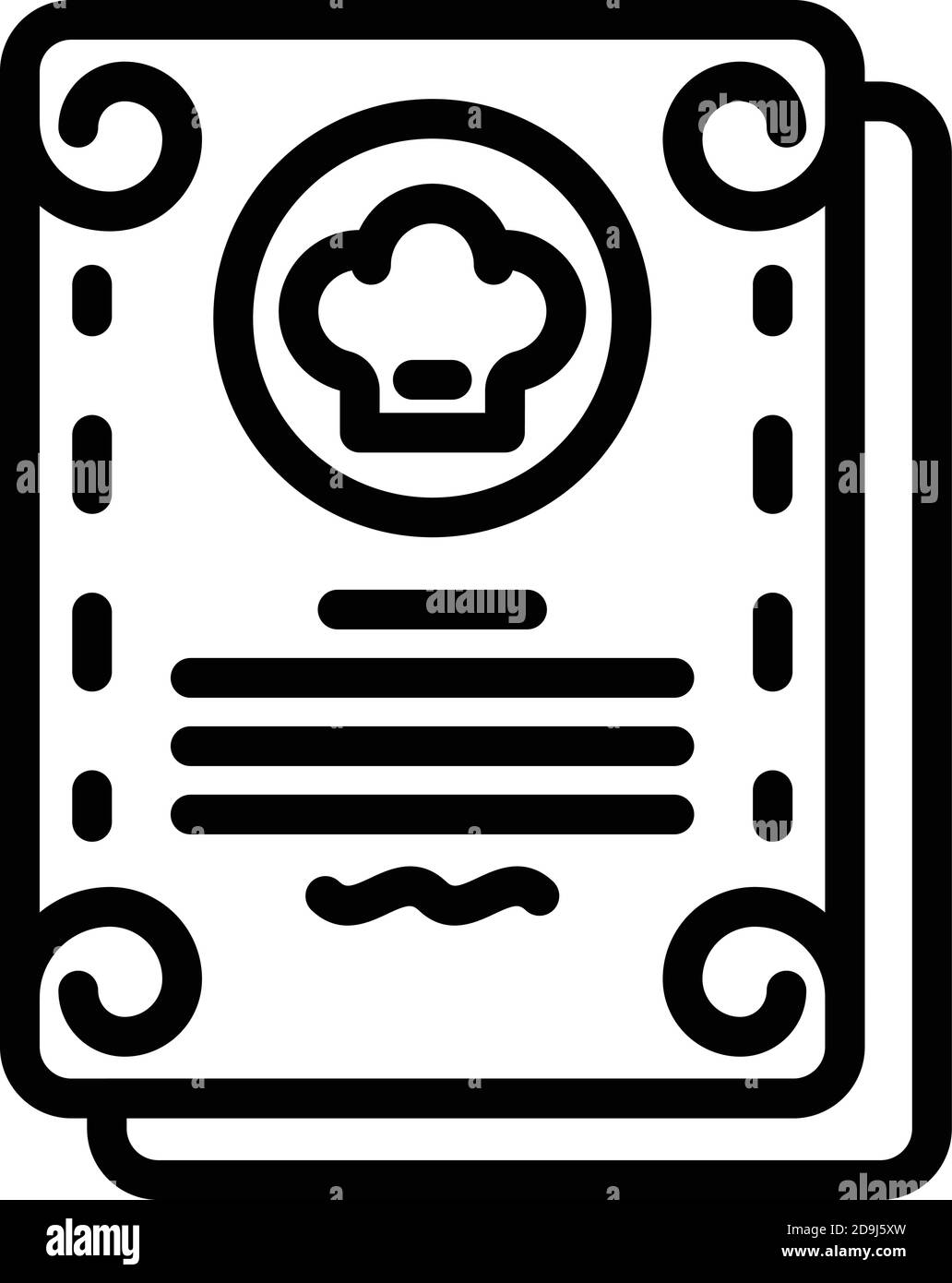 Restaurant menu paper icon. Outline restaurant menu paper vector icon ...