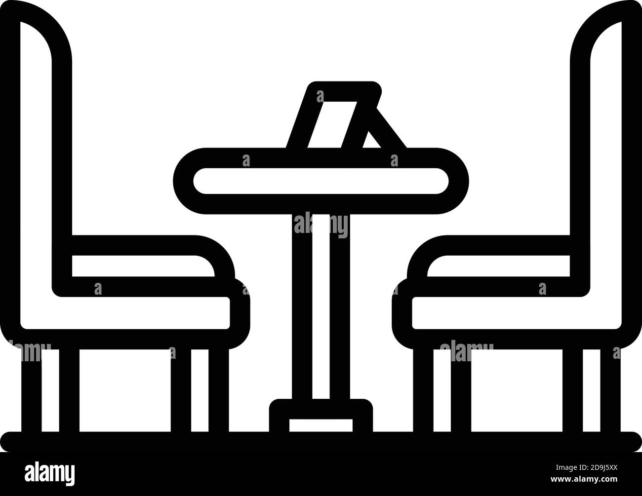 Restaurant furniture icon. Outline restaurant furniture vector icon for