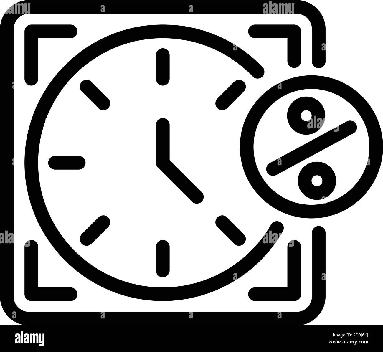 Time rate icon. Outline time rate vector icon for web design isolated on white background Stock Vector
