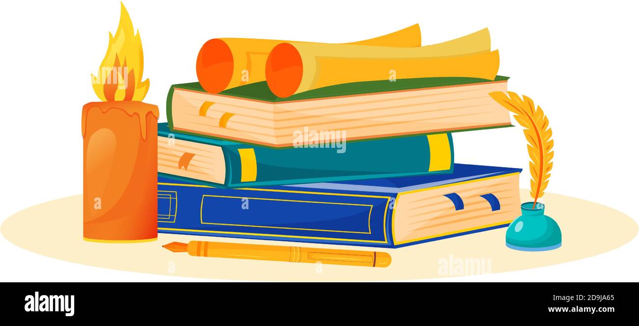 Creative writing flat concept vector illustration Stock Vector Image ...