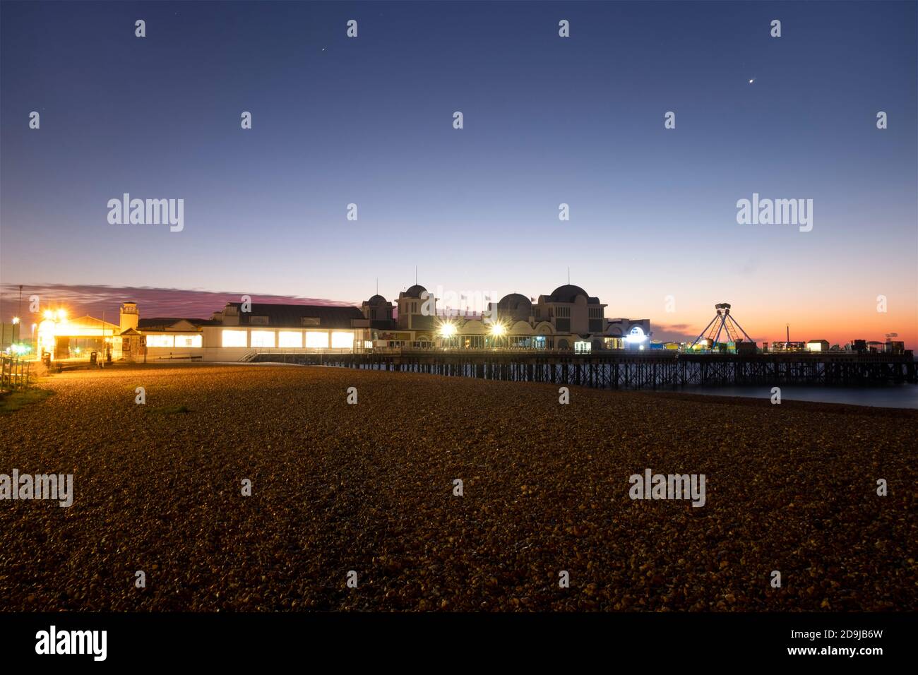 Southsea Hampshire 6th November 2020. Weather Glorious sunrise over South Parade Pier Southsea. Credit Paul Chambers/Alamy Live news Stock Photo