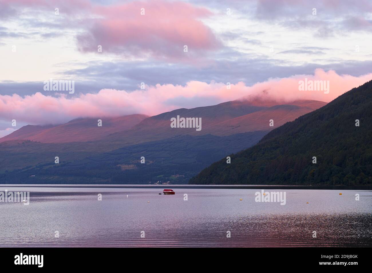 Loch Tay and Ben Lawers viewed from Kenmore, Perth and Kinross, Scotland. Stock Photo