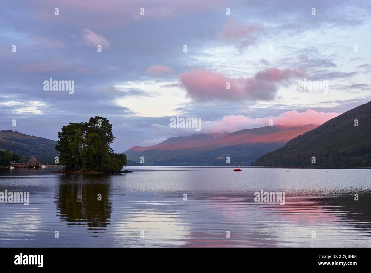 Loch Tay and Ben Lawers viewed from Kenmore, Perth and Kinross, Scotland. Stock Photo