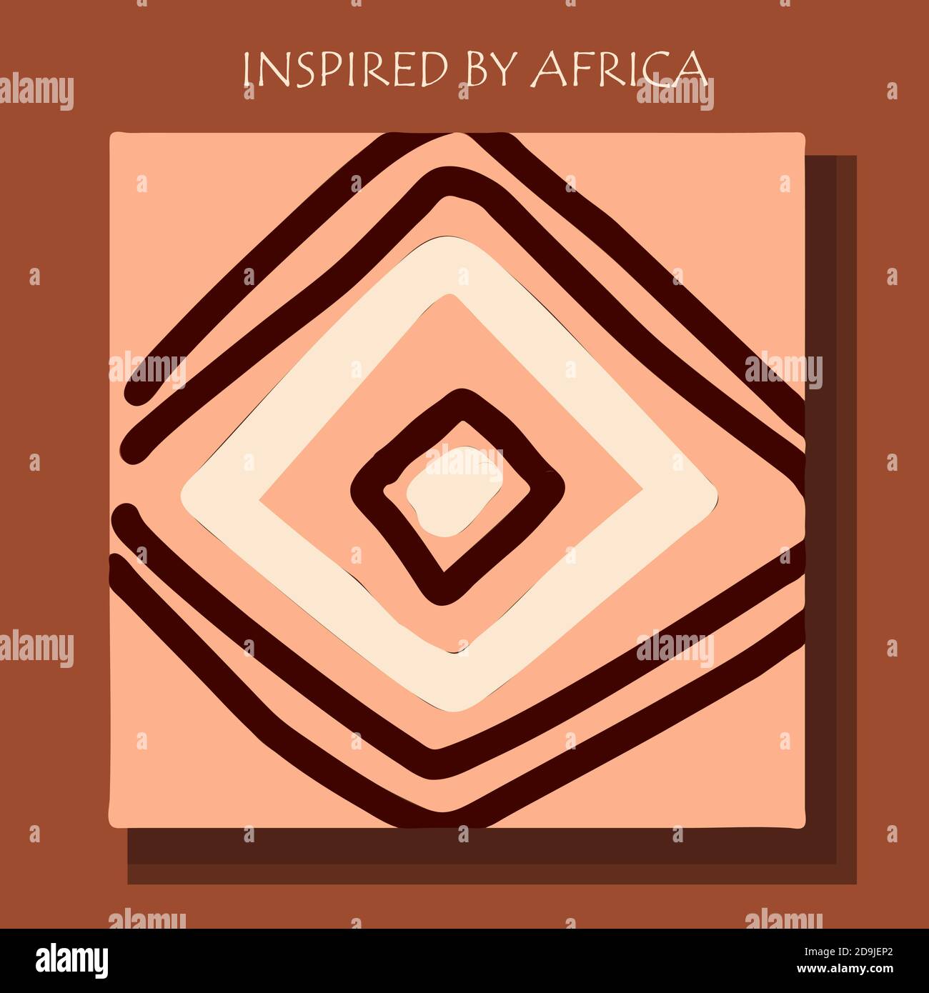 African background, flyer with tribal traditional pattern. Stock Vector