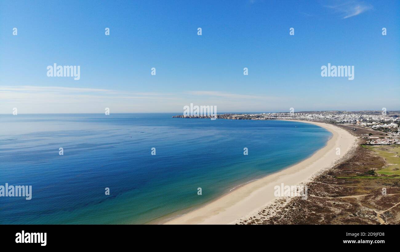 Lagos Portugal Meia praia beach Oyster farm Stock Photo Alamy
