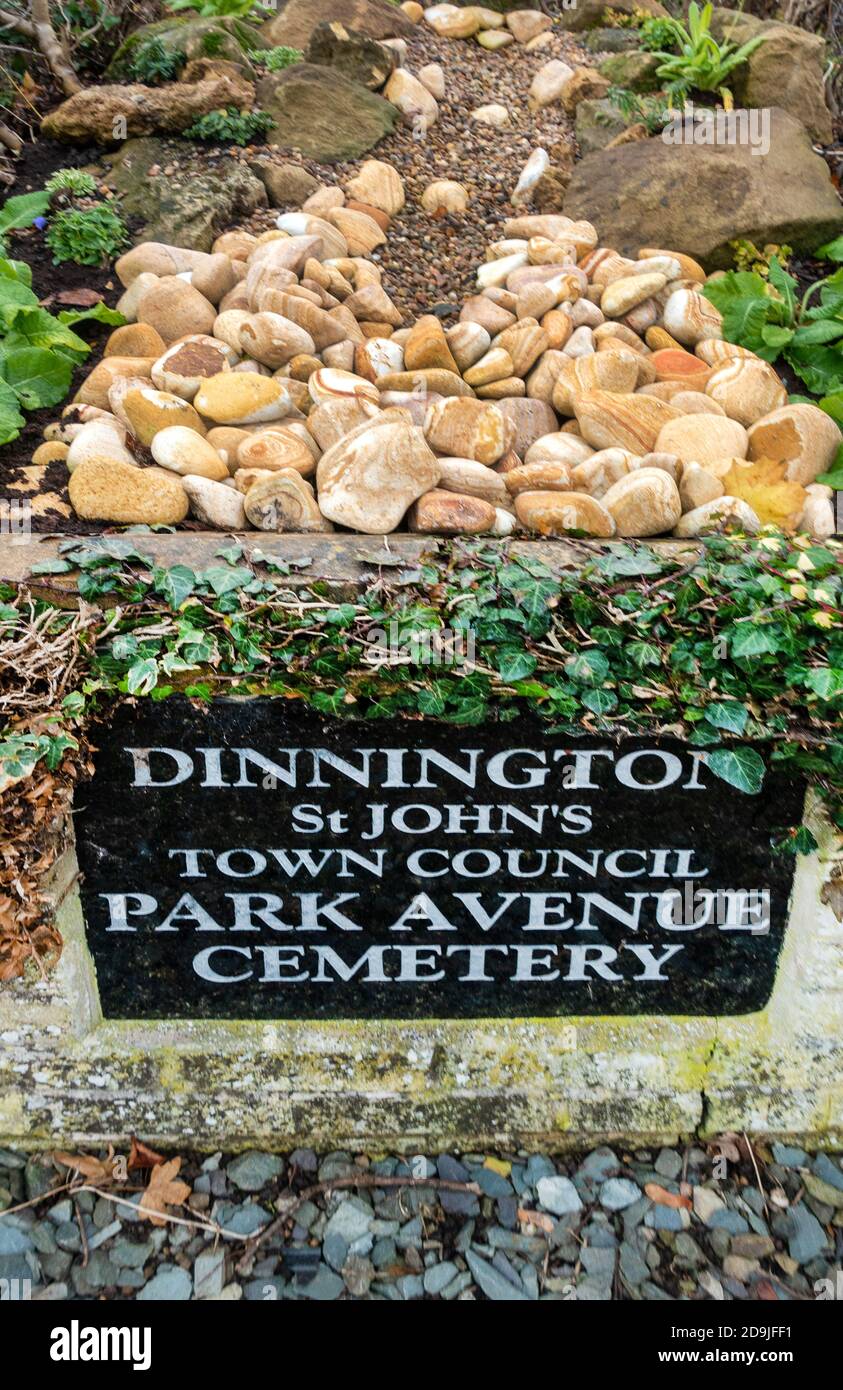 St Johns cemetery, Dinnington memorial Stock Photo