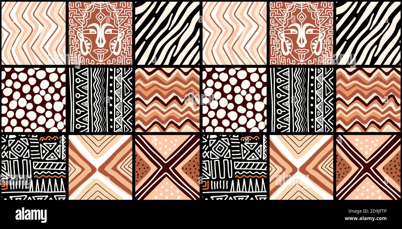 ETHNIC TREND PATTERN. PAINTWORK IN AFRICAN STYLE. PATTERN SEAMLESS ...