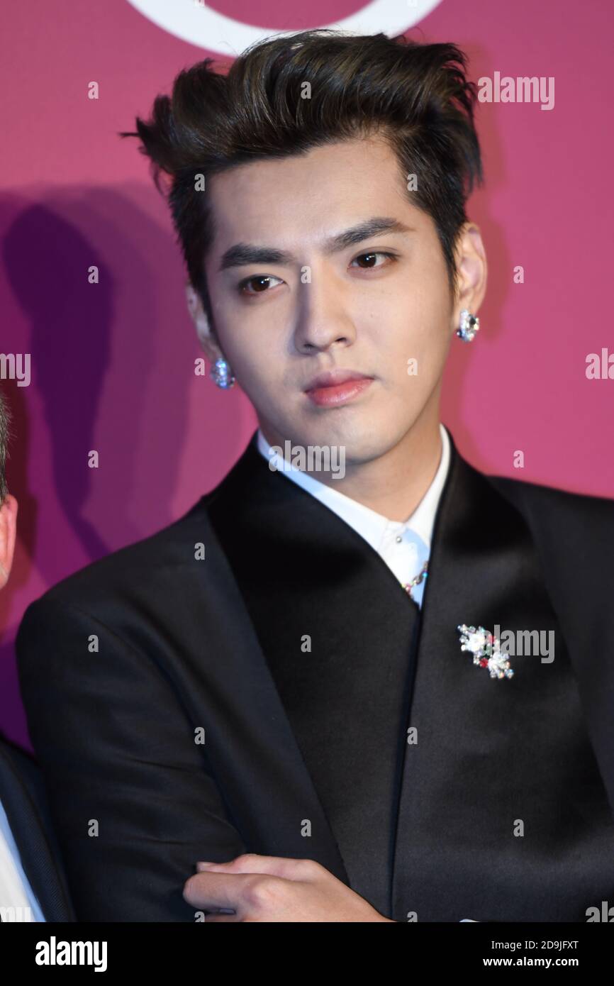 Chinese-Canadian actor, rapper, singer, record producer, and model Kris Wu  attends the Bulgari red carpet event in Shanghai, China, 23 October 2020  Stock Photo - Alamy