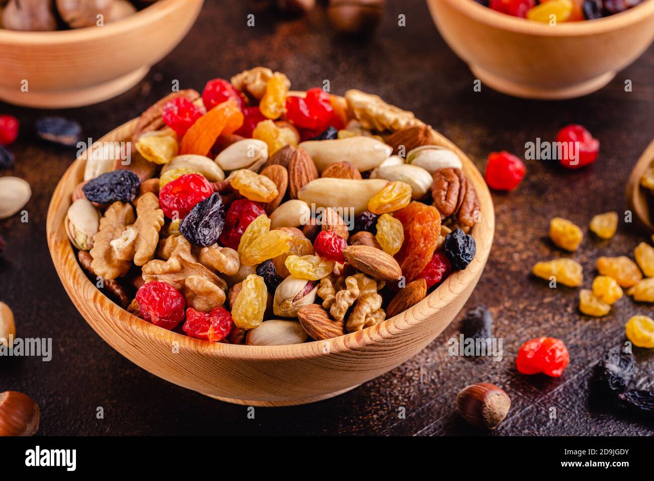 Healthy Snack of Nuts and Dried Fruit Stock Photo Alamy