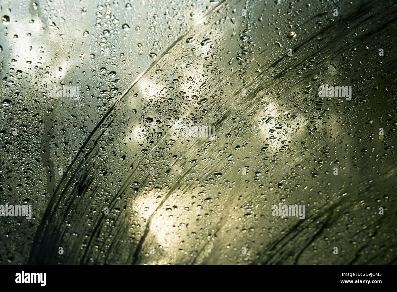 water drops on glass window Stock Photo