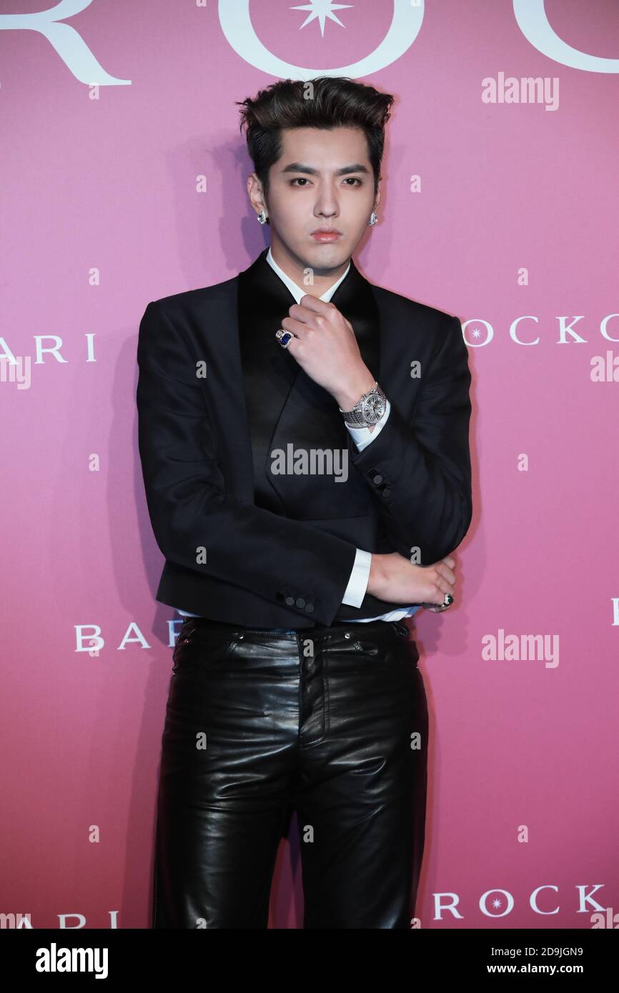 Chinese-Canadian actor, rapper, singer, record producer, and model Kris Wu  attends the Bulgari red carpet event in Shanghai, China, 23 October 2020  Stock Photo - Alamy