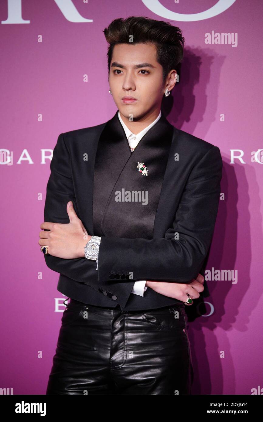 Chinese-Canadian actor, rapper, singer, record producer, and model Kris Wu  attends the Bulgari red carpet event in Shanghai, China, 23 October 2020  Stock Photo - Alamy