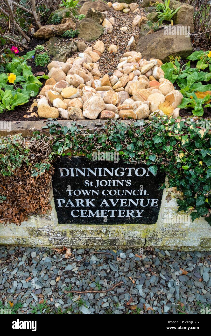 St Johns cemetery, Dinnington memorial Stock Photo