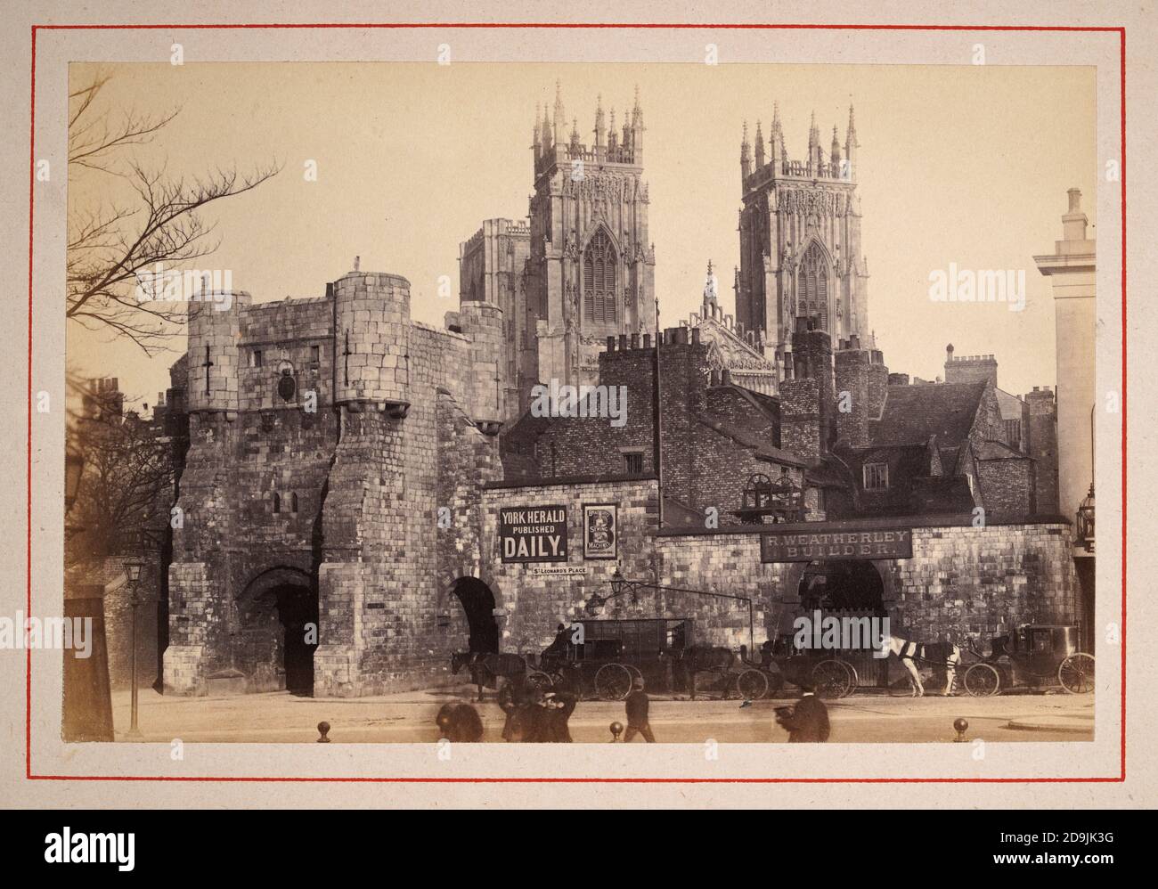 Antique photograph of St Leonard's Place and York Minster, York, Yorklshire, England, 1880s, 19th Century Stock Photo