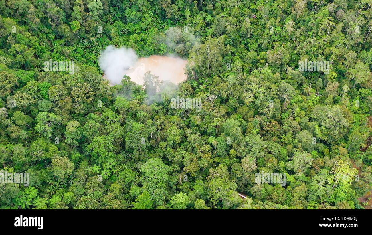 Boiling mud lake Agco and volcanic activity on Mount Apo. Mindanao ...