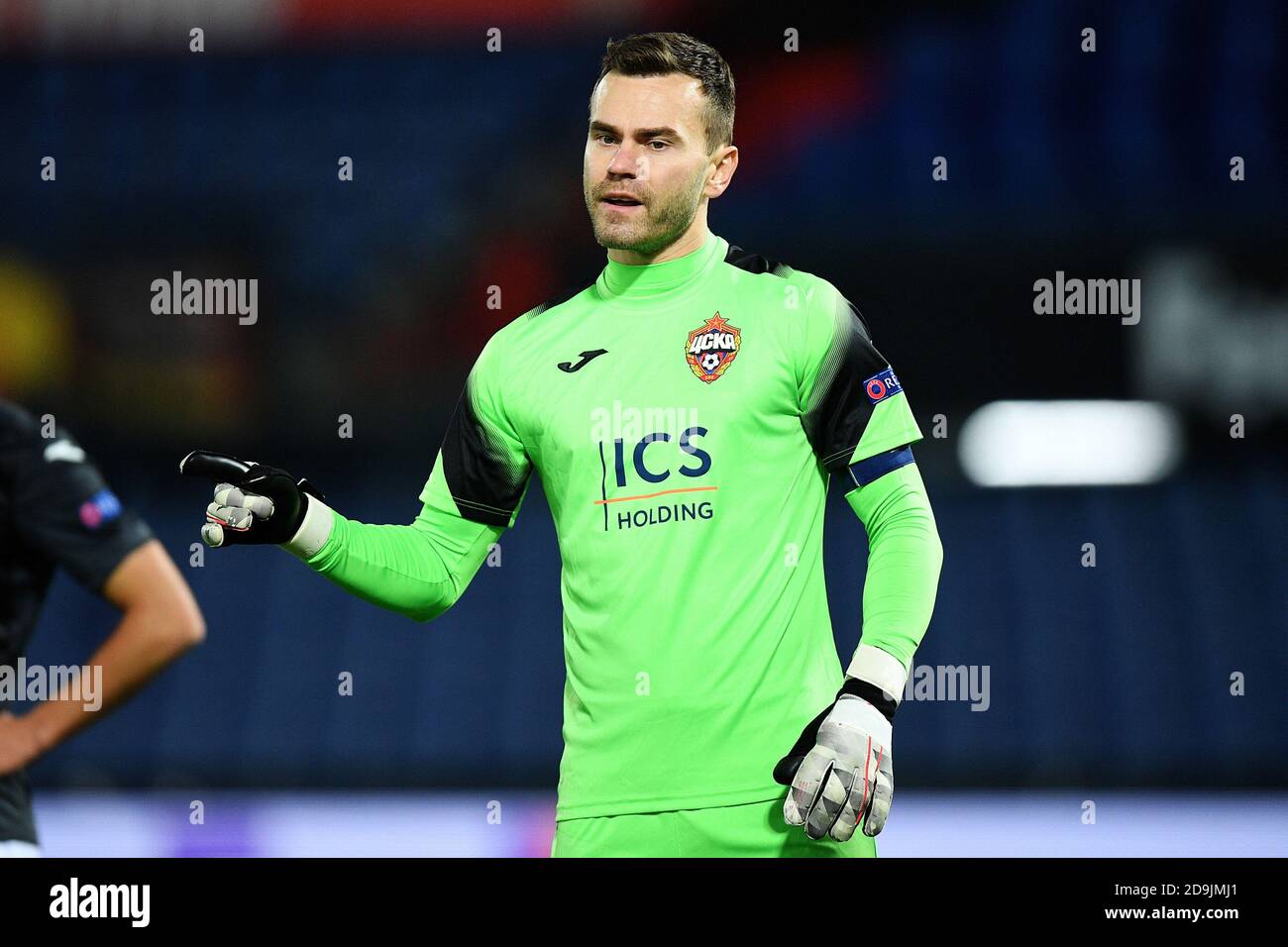 Rotterdam, The Netherlands. 5th Nov, 2020. Igor Akinfeev of CSKA Moskva during the UEFA Europa League, Group Stage, Group K football match between Feyenoord and CSKA Moskva on november 5, 2020 at De Kuip stadium in Rotterdam, The Netherlands - Photo Yannick Verhoeven/Orange Pictures/DPPI/LM Credit: Paola Benini/Alamy Live News Stock Photo