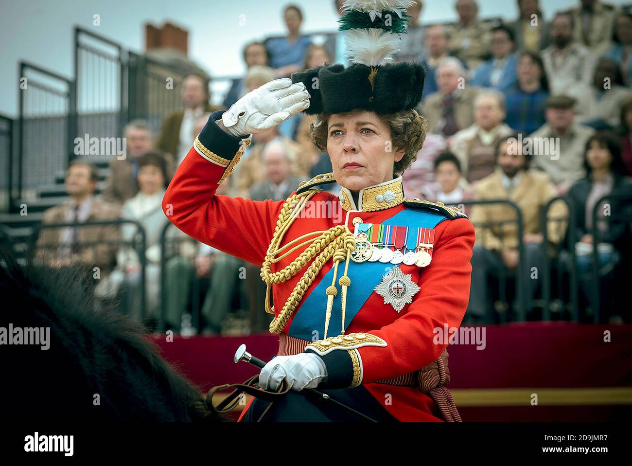 THE QUEEN Netflix TV series with Olivia Coleman as Queen Elizabeth II Stock Photo