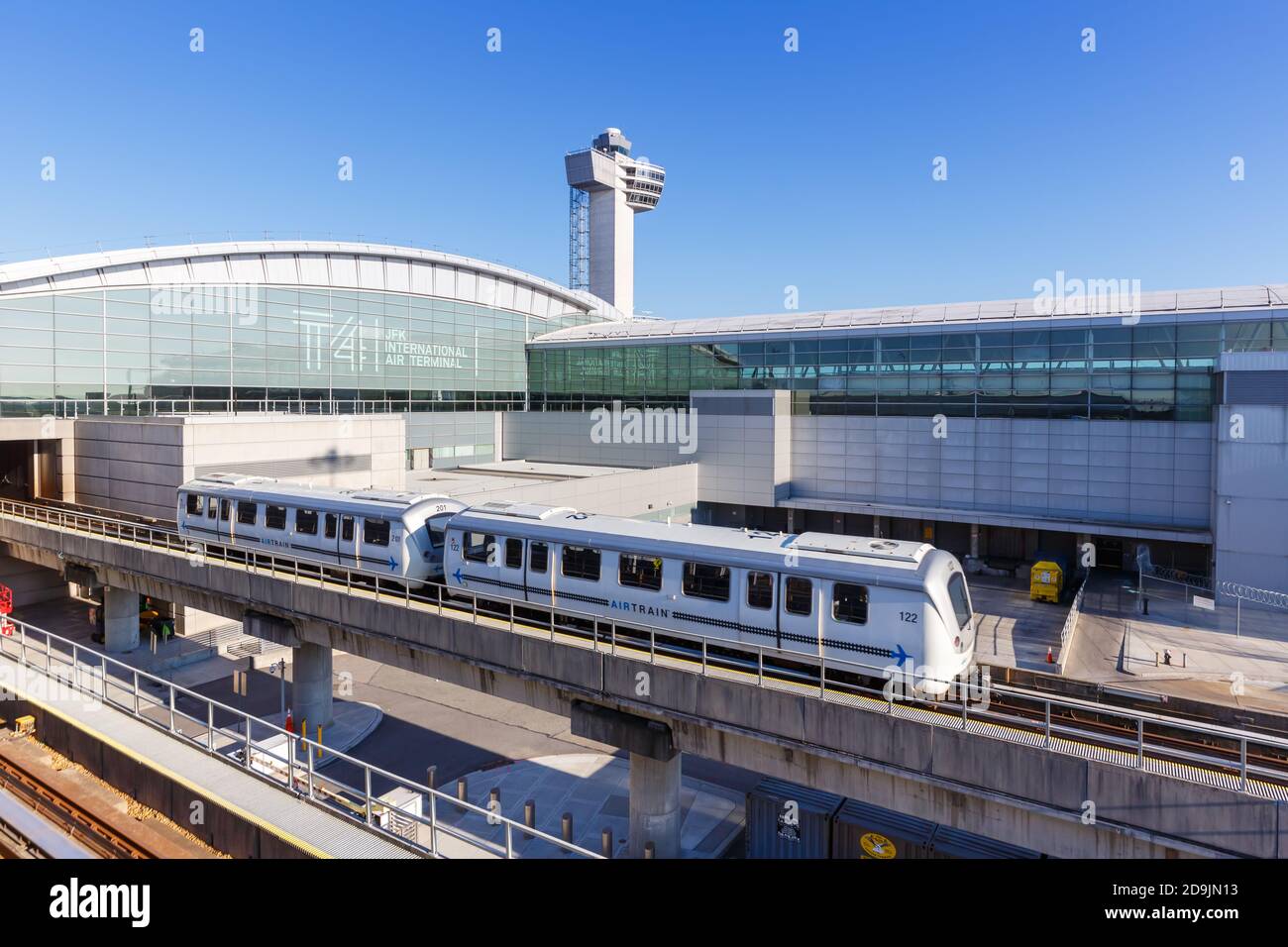 New York City, New York - March 1, 2020: JFK Airport Airtrain Train At ...