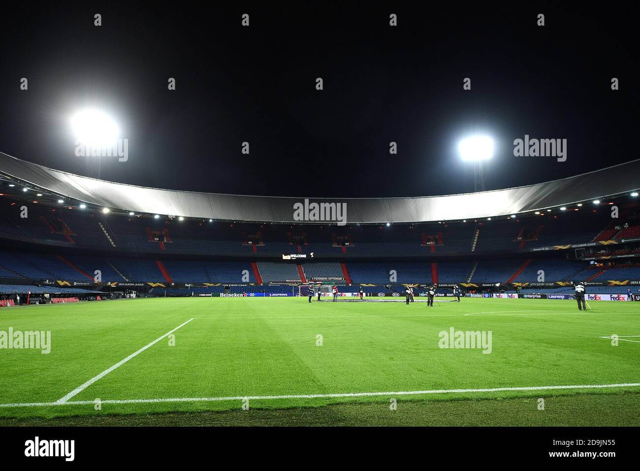 General view during the UEFA Europa League, Group Stage, Group K football match between Feyenoord and CSKA Moskva on november 5, 2020 at De Kuip sta P Stock Photo