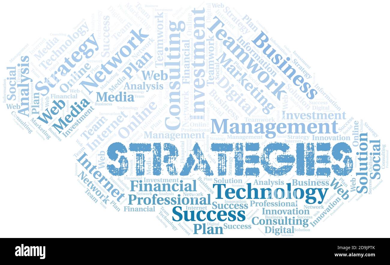 Strategy In Simple Words Strategies of success Stock Vector Images - Alamy