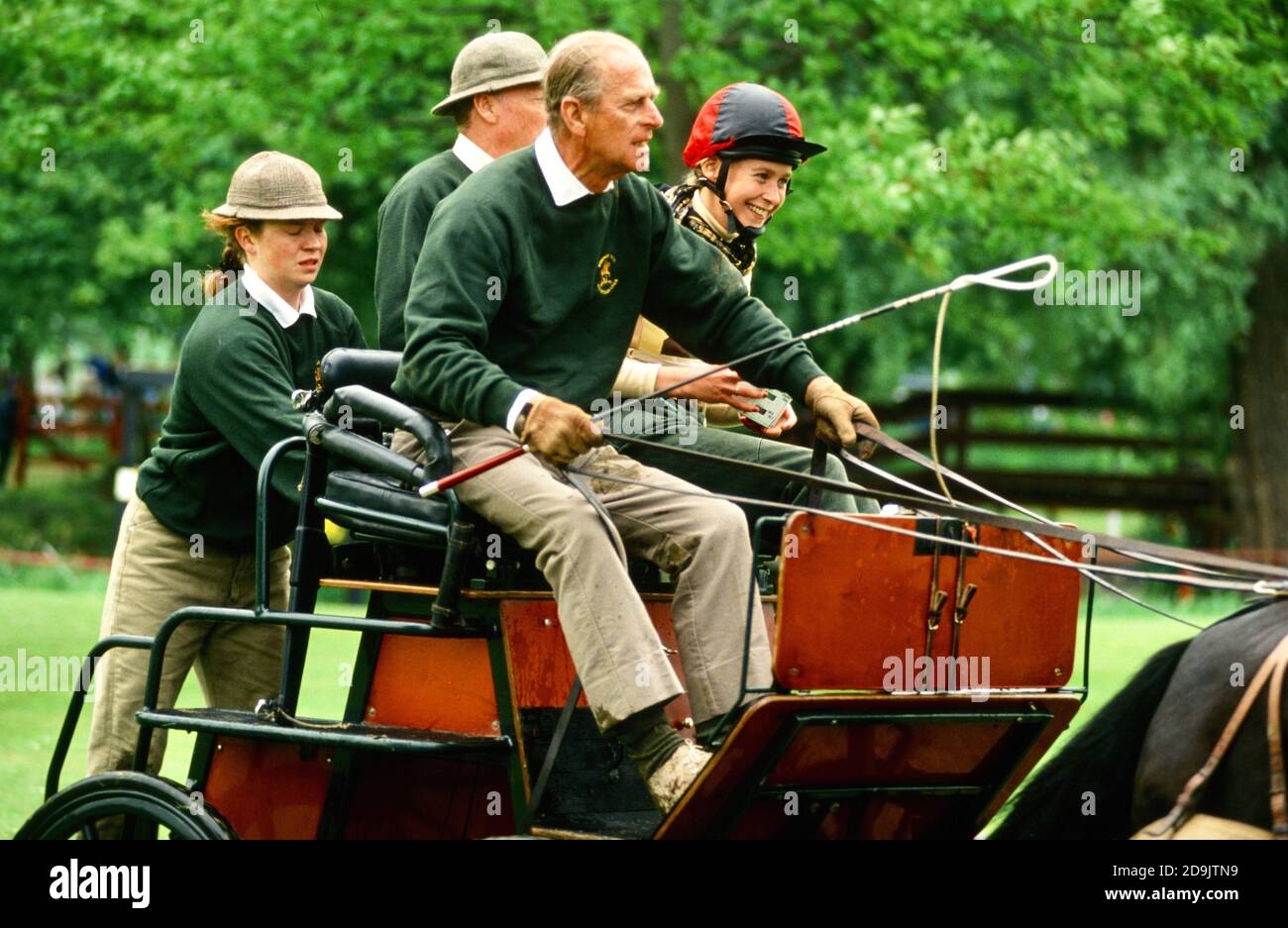 Prince Philip, Duke of Edinburgh. Carriage Driving, Royal Windsor Horse Show, Windsor, Berkshire. UK Stock Photo
