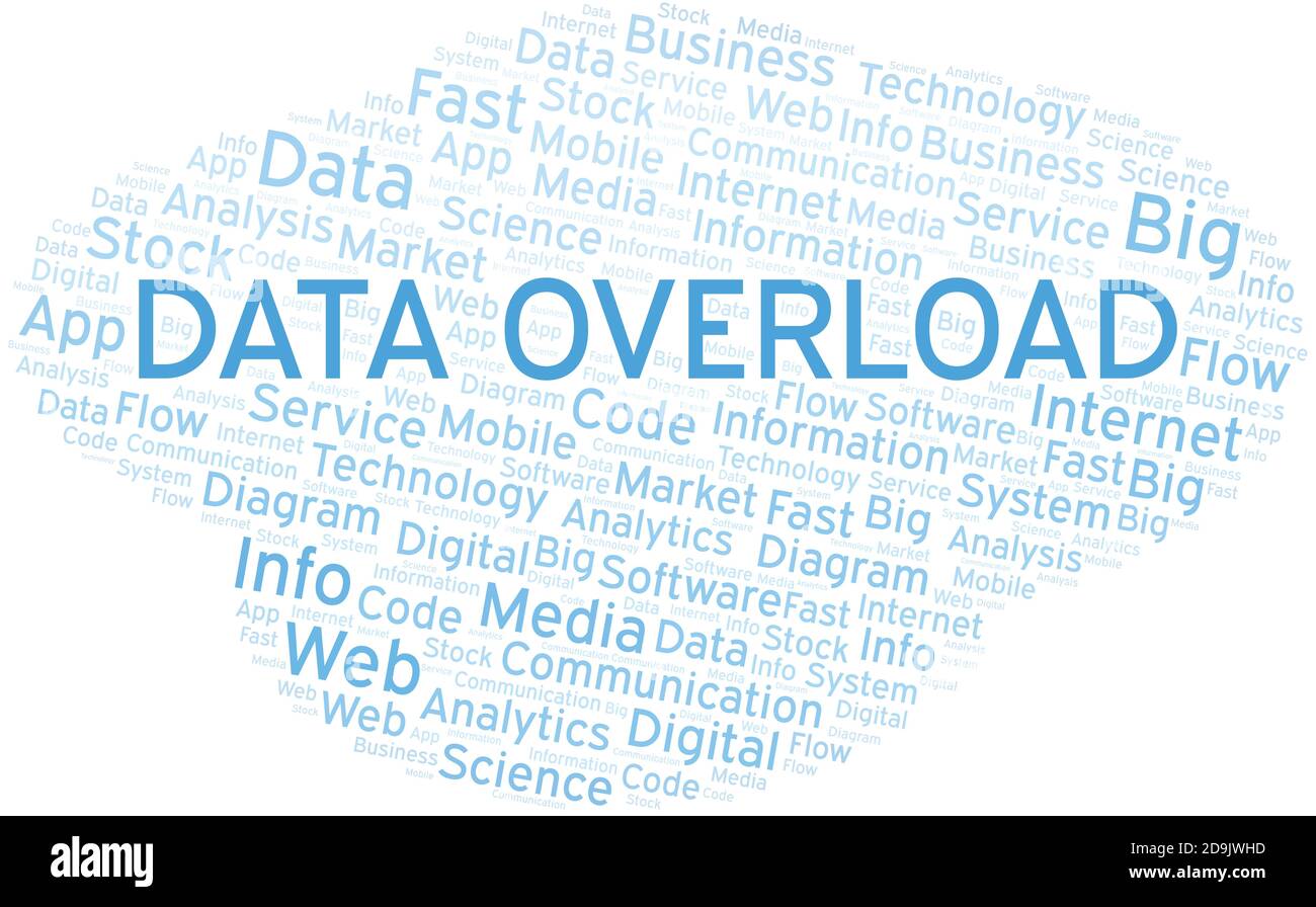 Data Overload vector word cloud, made with the text only Stock Vector ...