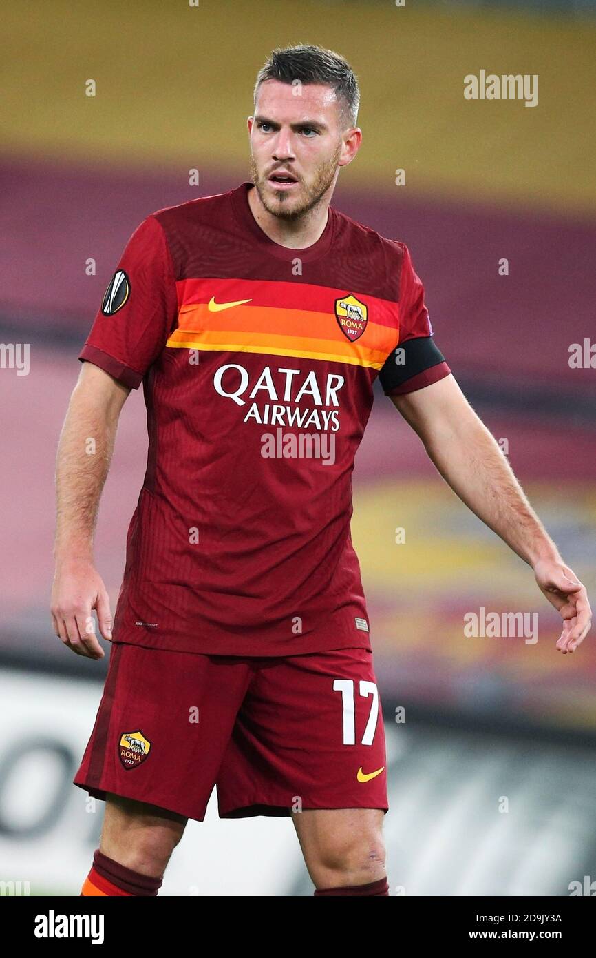 Jordan Veretout of Roma in action during the UEFA Europa League, Group  Stage, Group A football match between AS Roma and CFR Cluj on November 5,  202 P Stock Photo - Alamy