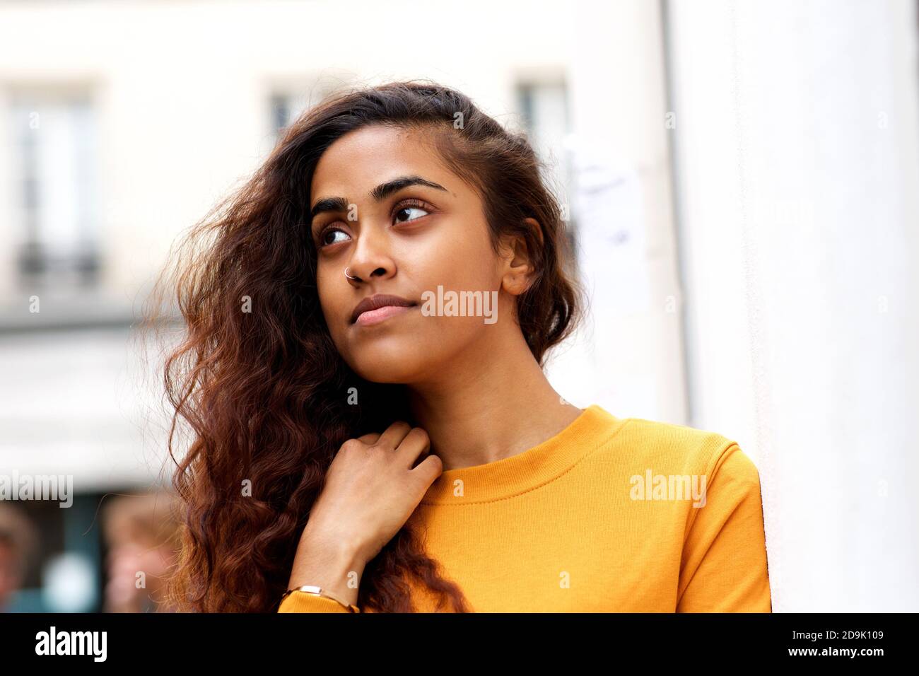 Indian girl with long hair hi-res stock photography and images - Alamy