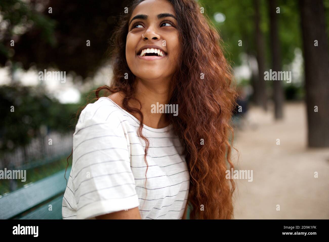 Indian girl portrait park hi-res stock photography and images - Alamy