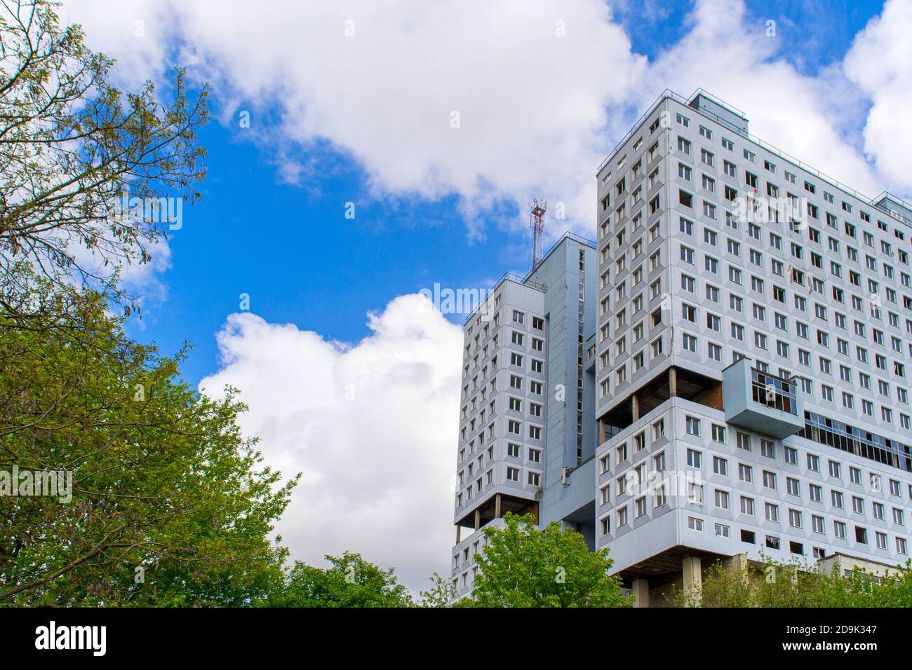 Unfinished and abandoned building of House of Soviets (House of Councils) in Kaliningrad, Russia Stock Photo