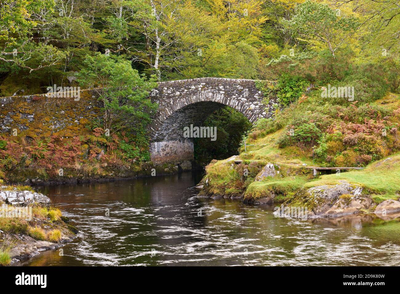 The Old Shiel Bridge across the River Shiel at Blain, Moidart, Lochaber, Highland, Scotland. Stock Photo