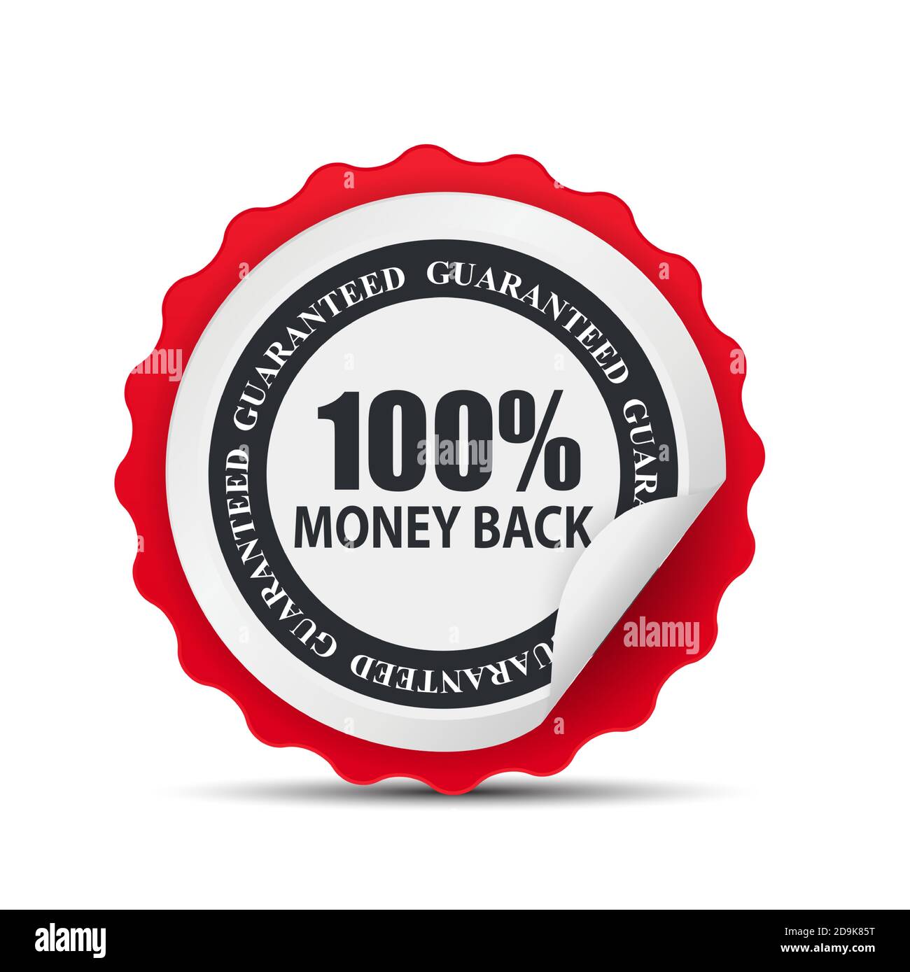 100% money back black Stock Vector Images Alamy
