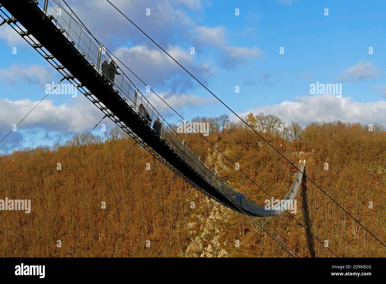 Geierlay suspension bridge near Mörsdorf, Hunsrück, Rhineland ...