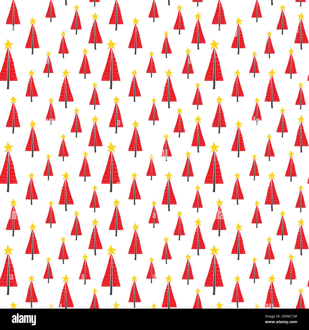 Pine tree seamless pattern. New Year and Christmas background, vector ...