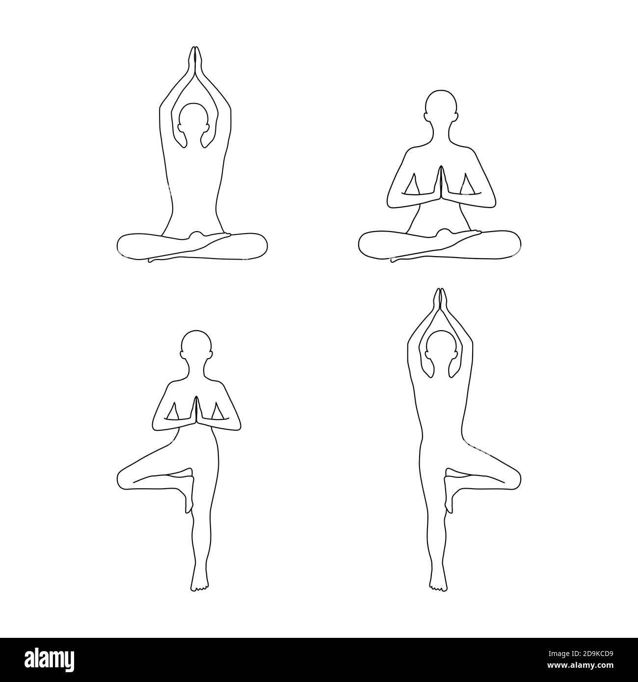 Yoga, Woman in a Pose Halasana Silhouette, Vector Outline Portrait, Gymnast  Figure, Black and White Contour Outline Stock Vector - Illustration of  background, logo: 107676628