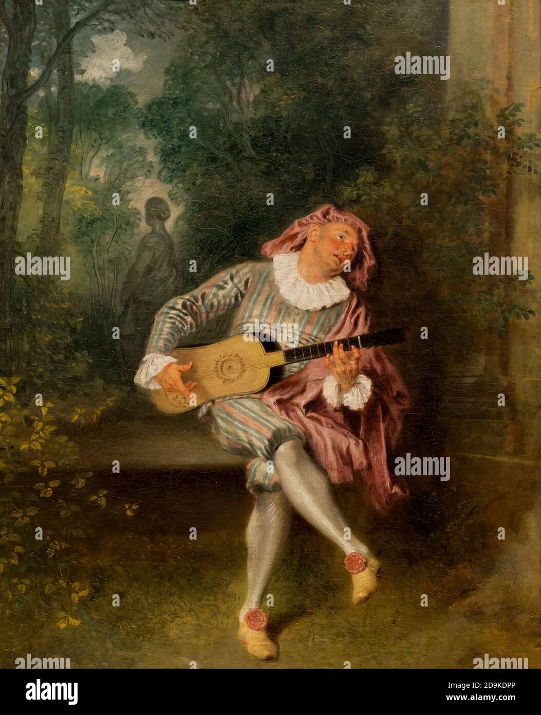 Gravure : PORTRAIT D'ANGELO CONSTANTINI, DIT MEZZETIN. Antoine Watteau