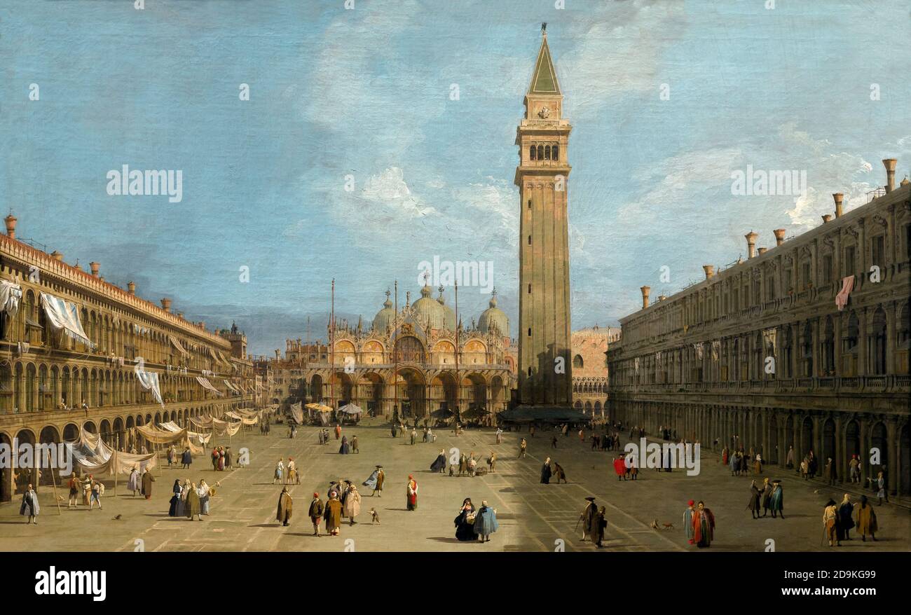 Piazza San Marco, Canaletto, 1720's, Metropolitan Museum of Art, Manhattan, New York City, USA, North America Stock Photo