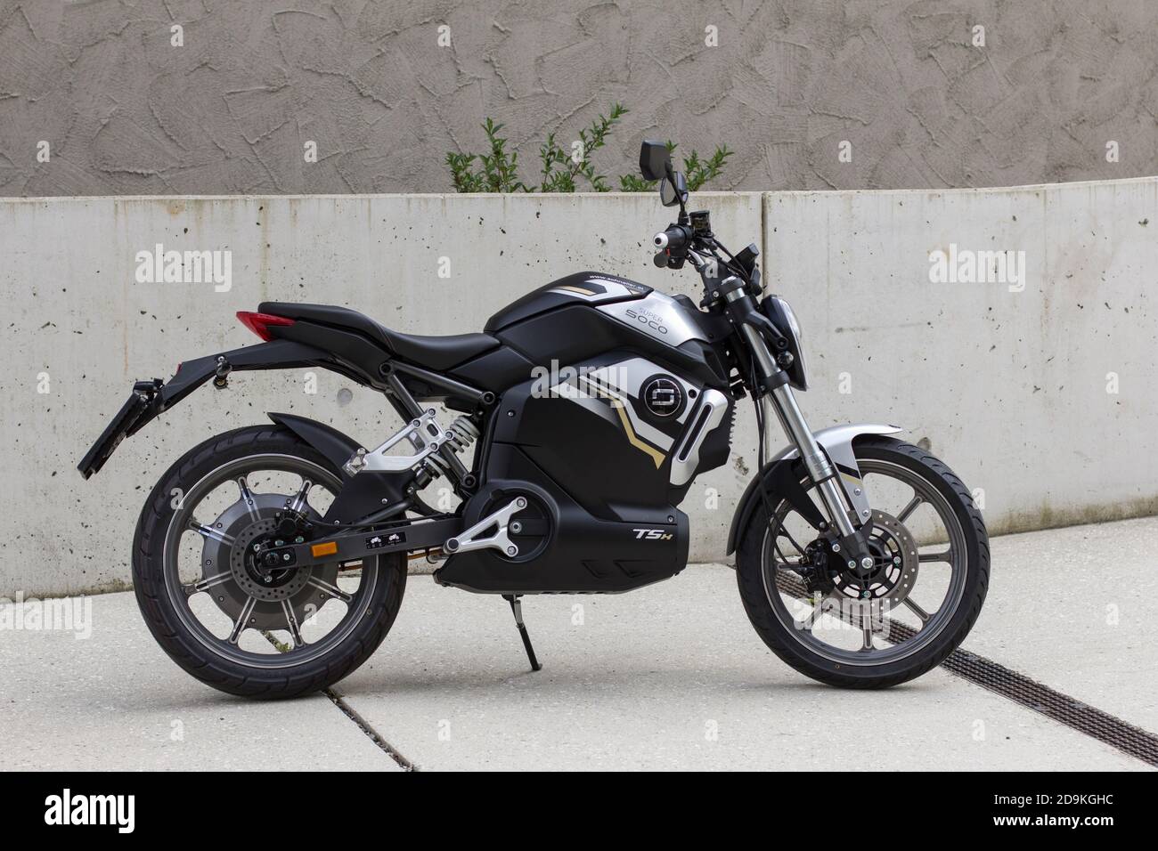 Image showcasing Electric motorcycle in a practical test Stock Photo - Alamy