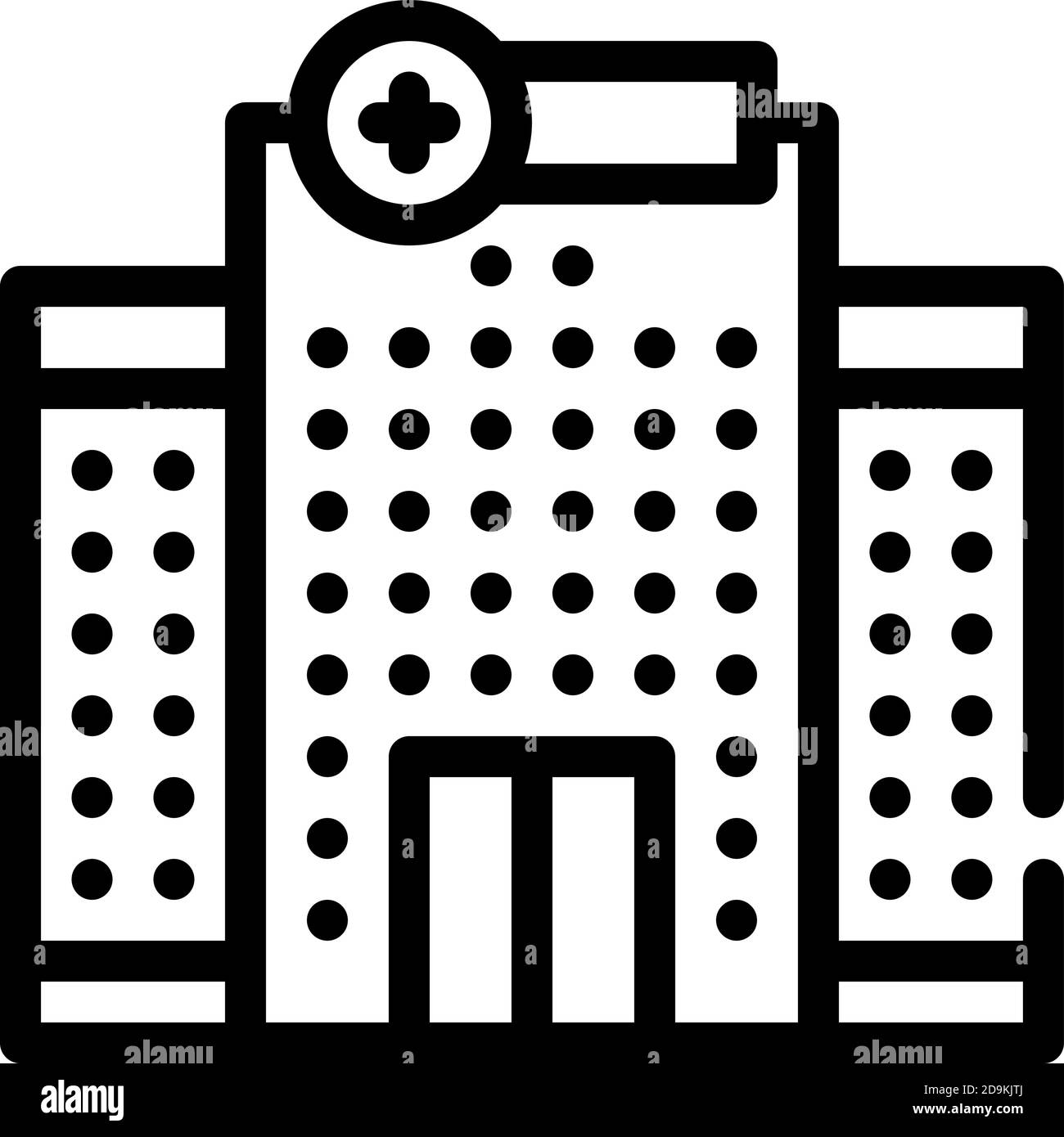 hospital building line icon vector illustration sign Stock Vector Image ...