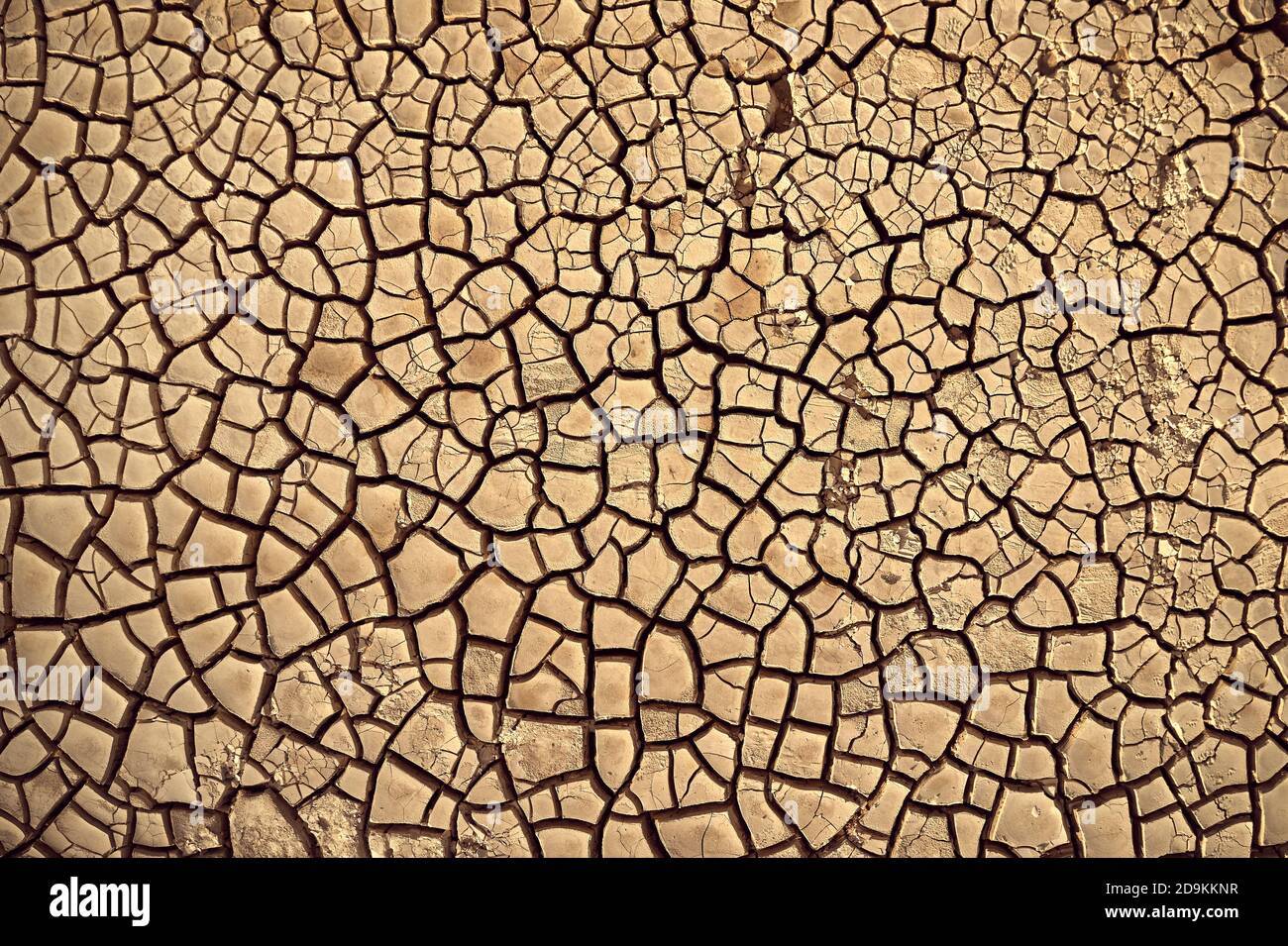 Desert. Aerial view of a beautiful cracks in the ground. texture, deep ...